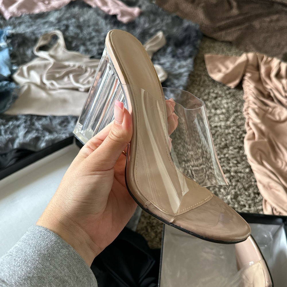 Clear heels